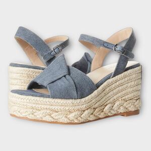 The Drop Women's Jeremy Espadrille Platform Ankle Strap Sandal Wedge Size 9